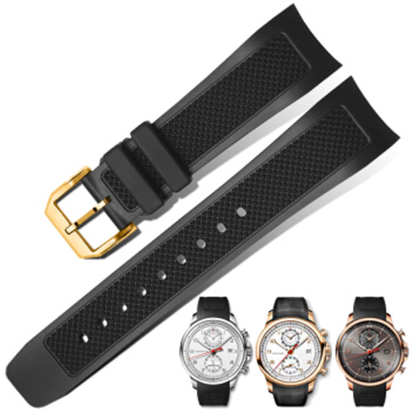 22mm Black Rubber Watchband FOR IWC Portuguese IW390209 Watch Silicone Strap, Black;brown
22mm Black Rubber Watchband FOR IWC Portuguese IW390209 Watch Silicone Strap, Black;brown