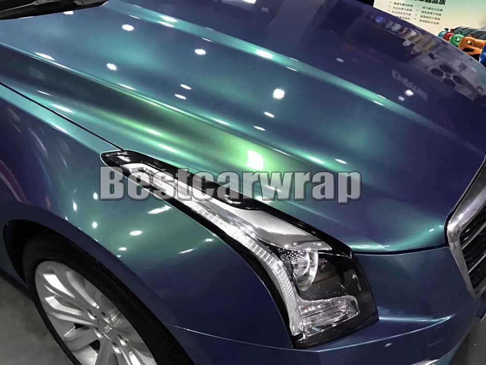 Magic Gloss Green Shift Vinyl Wrap For Car Wrap Covoering Full Car Wrapping Size:1.52*20m( 5x67ft)