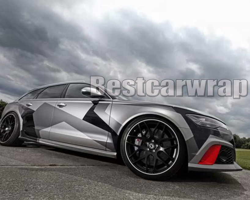 Pixel Camouflage Vinyl wrap for car wrap covering with air bubble free self adheisve For boat car decoration available 1.52x30m 5x98ft