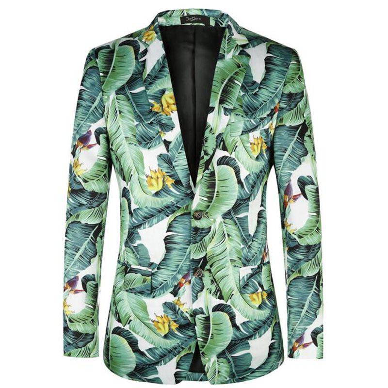 Fashion Printed Mens Blazers New Arrivals Banana Leaf Pattern Floral Suit Jackets For Men Plug Size 4XL, As show
Fashion Printed Mens Blazers New Arrivals Banana Leaf Pattern Floral Suit Jackets For Men Plug Size 4XL, As show
