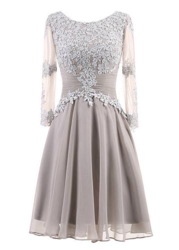 Knee Length Silver Mother of the Bride Outfits Long Sleeve Appliques Lace Chiffon Mother of the Groom Dress Formal Party Gowns Custom, Black;red
Knee Length Silver Mother of the Bride Outfits Long Sleeve Appliques Lace Chiffon Mother of the Groom Dress Formal Party Gowns Custom, Black;red