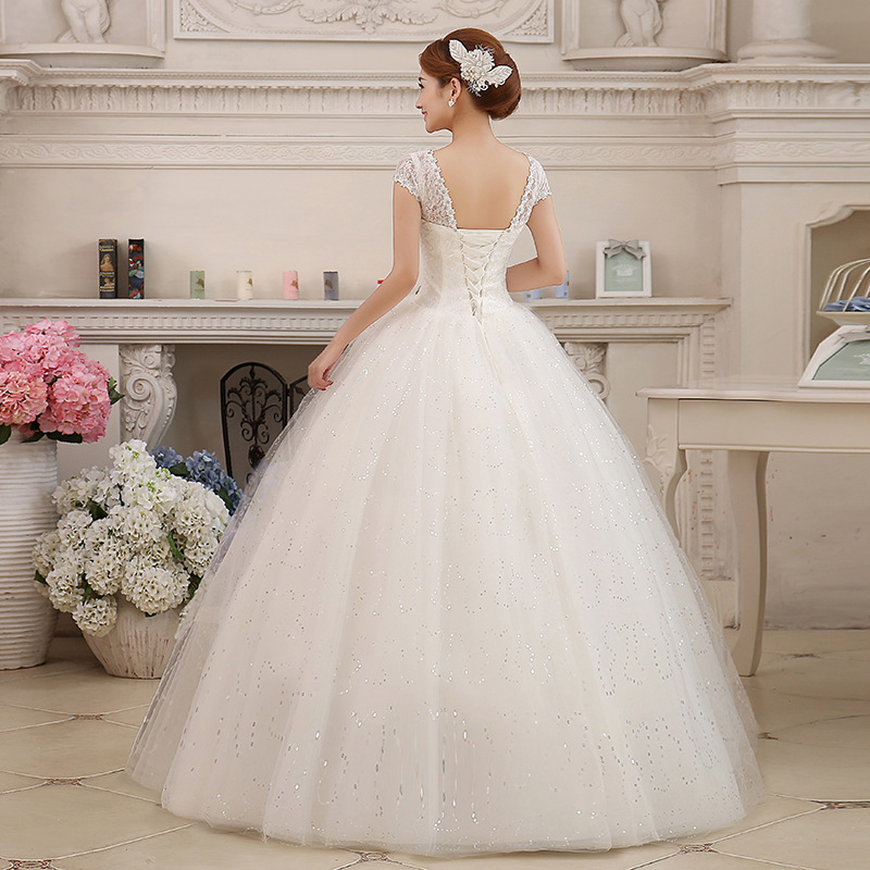 New Spring Korean Style Bride Wedding Dress Shoulder Strap Lace Princess Wedding Dress, White
New Spring Korean Style Bride Wedding Dress Shoulder Strap Lace Princess Wedding Dress, White