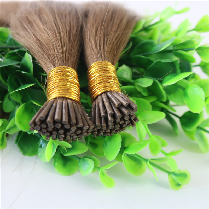 Medium Brown #6 Stick-tip Extensions Brazilian Human Hair 100Strands 100gram Straight Keratin I-tip Human Hair Extensions