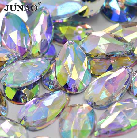JUNAO 17*28mm Big Size Sewing Crystal AB Drop Rhinestones Appliques Flat Back Large Acrylic Crystals Stones Sew On Clear Beads
JUNAO 17*28mm Big Size Sewing Crystal AB Drop Rhinestones Appliques Flat Back Large Acrylic Crystals Stones Sew On Clear Beads