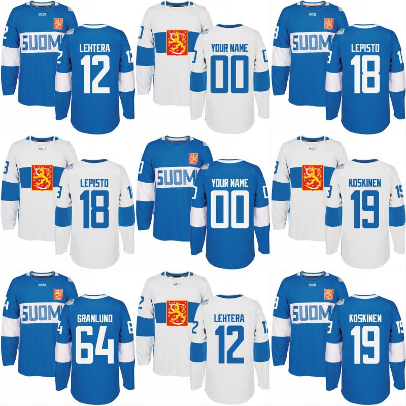 2016 World Cup of Hockey Finland Team Jersey 12 Jori Lehtera 18 Sami Lepisto 19 Mikko Koskinen 64 Mikael Granlund Custom Hockey Jerseys, Blue 12
2016 World Cup of Hockey Finland Team Jersey 12 Jori Lehtera 18 Sami Lepisto 19 Mikko Koskinen 64 Mikael Granlund Custom Hockey Jerseys, Blue 12