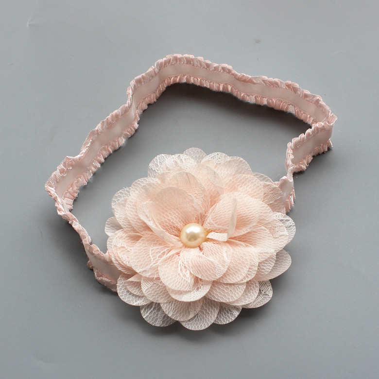 Hair Flowers For Wedding Party Girls' Head Pieces Flower Girl chic Rhinestone Pearl headband Studio Kids' Accessories