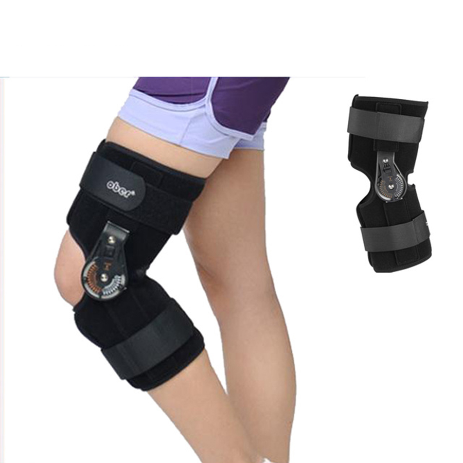 Oper Knee Splint Brace Adjustable Knee Joint Support Orthosis Medical Hinged Support Patella Fracture Injury Fix Stabilizer Pads