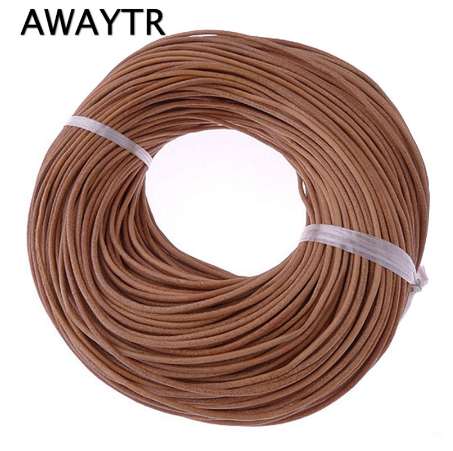 AWAYTR 10Meter 2mm Natural Color Real Genuine Leather Cord Round Rope String for DIY Necklace Bracelet Jewelry Cord
AWAYTR 10Meter 2mm Natural Color Real Genuine Leather Cord Round Rope String for DIY Necklace Bracelet Jewelry Cord