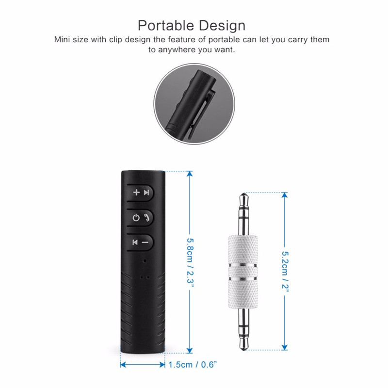 3.5mm Car Kit Mini Bluetooth 4.1 Receiver Music Audio Receiver Adapter Auto AUX For Speaker Headphone Car Stereo