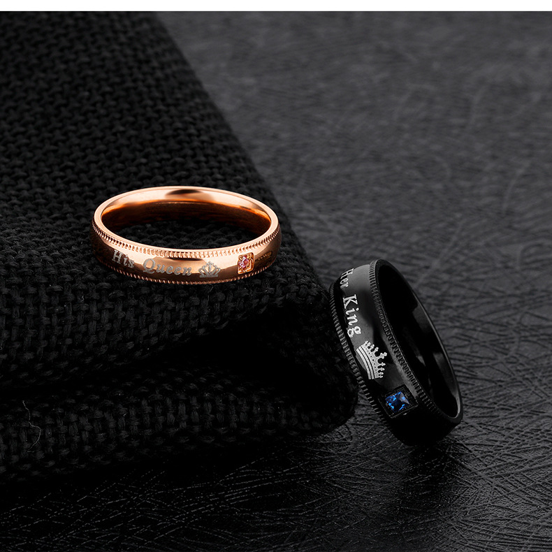 Europe and the United States fashion zircon stainless steel just her king, his queens lovers ring titanium steel rose gold ring
Europe and the United States fashion zircon stainless steel just her king, his queens lovers ring titanium steel rose gold ring