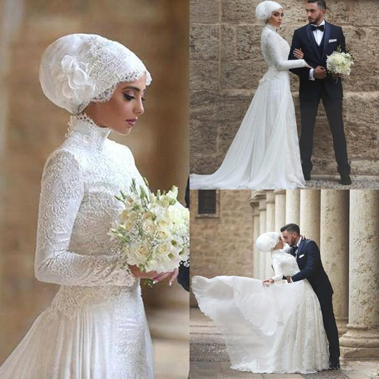 2018 High Neck Lace Long robe de mariage Long Sleeves Muslim Bridal Gowns Islamic Arabic Wedding Dresses, Same as image
2018 High Neck Lace Long robe de mariage Long Sleeves Muslim Bridal Gowns Islamic Arabic Wedding Dresses, Same as image