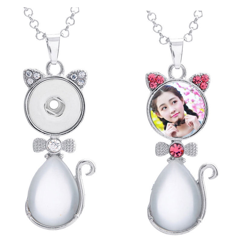 dye sublimation button necklace pendant for women fox heart necklaces pendants for hot transfer printing blank consumables, Silver
dye sublimation button necklace pendant for women fox heart necklaces pendants for hot transfer printing blank consumables, Silver