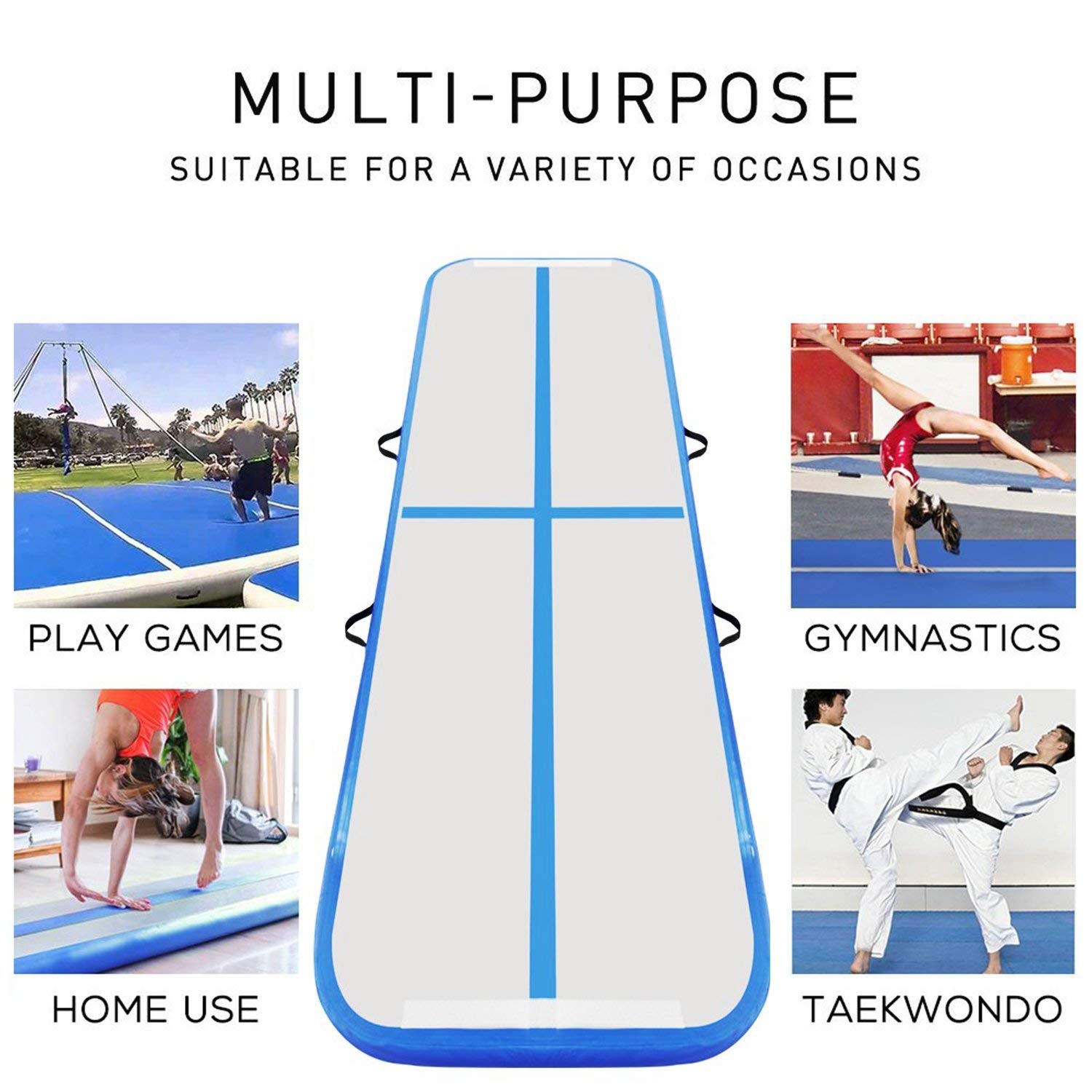 3*1*0.2m air track tumbling mat, inflatable gymnastics airtrack floor mat electric air pump home exercise, beach
3*1*0.2m air track tumbling mat, inflatable gymnastics airtrack floor mat electric air pump home exercise, beach