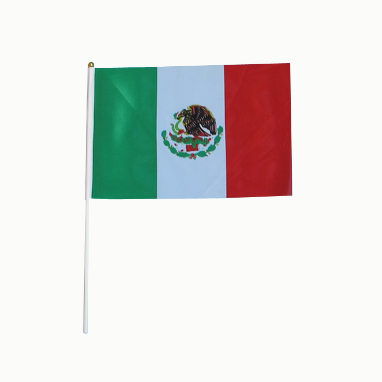 14 x 21 cm Mexico flag polyester material good quality small National flags 100 P C S/LOT