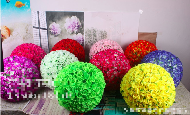 Intense Artificial Rose Flower Balls with Leaves Stimulation Flower Balls Wedding Room Parties Decoration Road Lead Nine Colors, Multi
Intense Artificial Rose Flower Balls with Leaves Stimulation Flower Balls Wedding Room Parties Decoration Road Lead Nine Colors, Multi