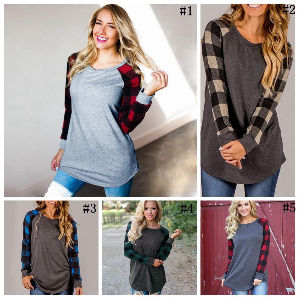 Plaid Patchwork Long Sleeve Shirts Women Casual Round Neck Tops Grid Printed Blouse Round Neck Checks T-shirts 5 Colors L-OA4081, As picture
Plaid Patchwork Long Sleeve Shirts Women Casual Round Neck Tops Grid Printed Blouse Round Neck Checks T-shirts 5 Colors L-OA4081, As picture