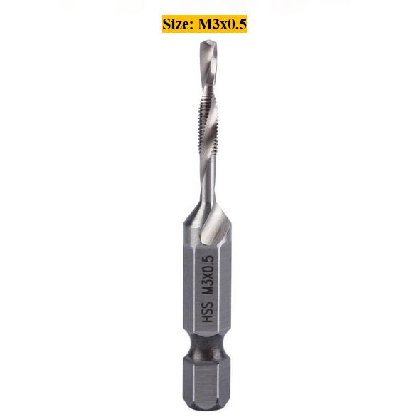 Selling 6PSC HSS High Speed Steel Drill Bits Set 14quot Hex Shank Metric Screw Thread Tap Taper Drill Bit M3 M4 M5 M63336764