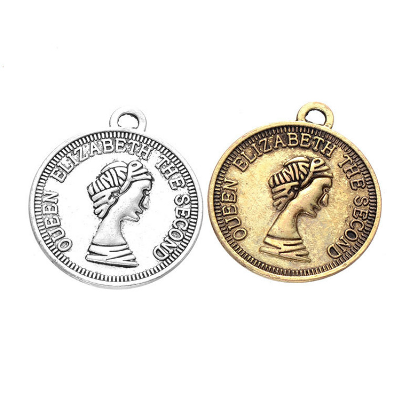 200pcs 25*28mm DIY jewelry antique silver gold Alloy Queen Elizabeth second Beauty Head Dutch Coins charms pendant for necklace, Bronze;silver
200pcs 25*28mm DIY jewelry antique silver gold Alloy Queen Elizabeth second Beauty Head Dutch Coins charms pendant for necklace, Bronze;silver