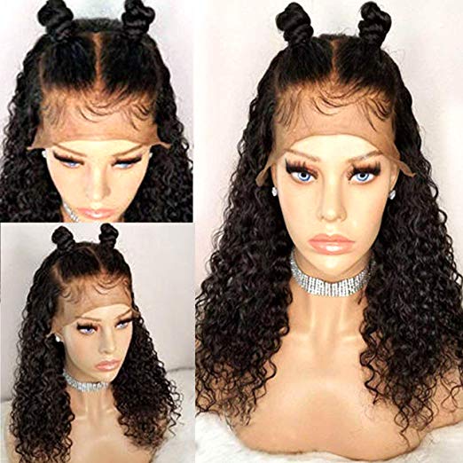New hairstyle Glueless cuticle aligned raw virgin 10A grade curly human hair full lace wig transparent lace 130%