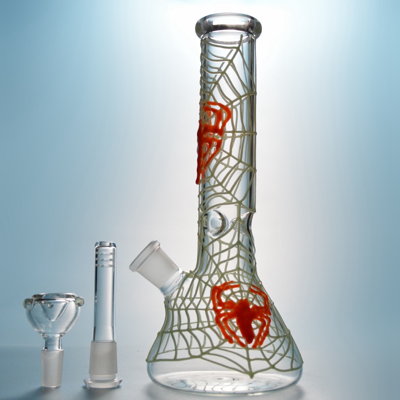 DHL Free Shipping Beautiful Spider Web Bongs Glow in the Dark Glass Bong Staight Tube Dab Rig Ice Pinch Water Pipe Beaker Bongs GID02
DHL Free Shipping Beautiful Spider Web Bongs Glow in the Dark Glass Bong Staight Tube Dab Rig Ice Pinch Water Pipe Beaker Bongs GID02