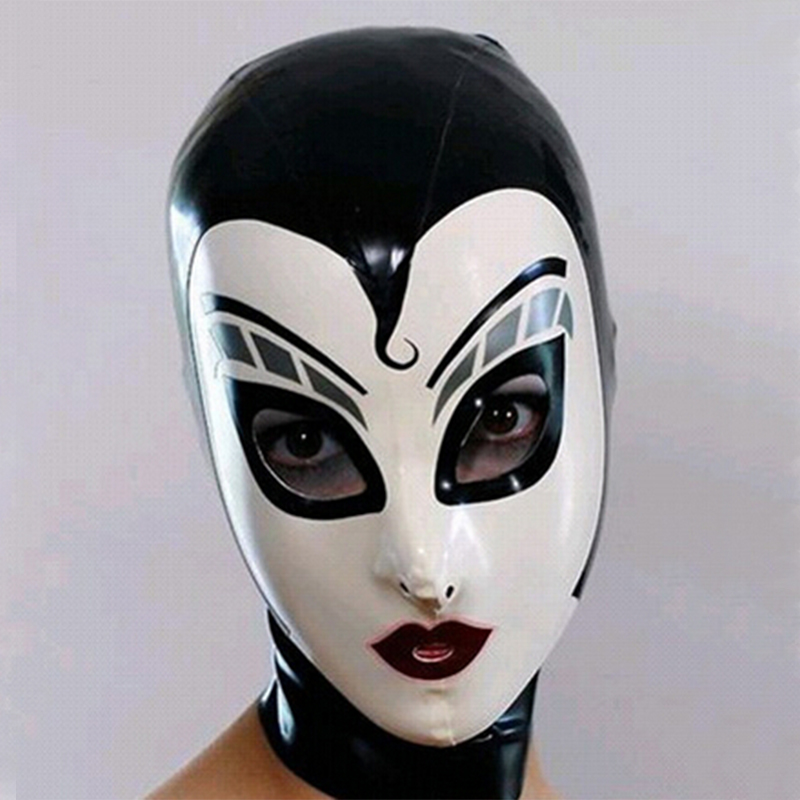 New women female Handmade drama Customized Latex Cosplay maid Hoods spliced nurse Fetish Mask Heroine mask Headgear от DHgate WW