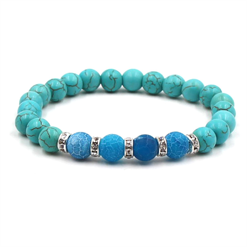 Turquoise Stone Bracelet Tiger Eye White Turquoise Agate Natural Stone Bead Bracelet Women Luxury Jewelry Men Jewelry Beaded Bracelets, Black
Turquoise Stone Bracelet Tiger Eye White Turquoise Agate Natural Stone Bead Bracelet Women Luxury Jewelry Men Jewelry Beaded Bracelets, Black