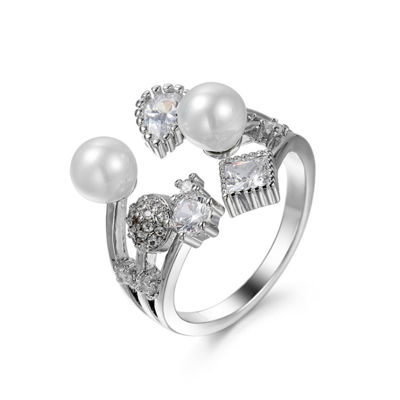 2018 New Arrival Best Fashion Simple Design Adjustable Rings lady Pearl Zircon Jewelry Wedding Rings
2018 New Arrival Best Fashion Simple Design Adjustable Rings lady Pearl Zircon Jewelry Wedding Rings