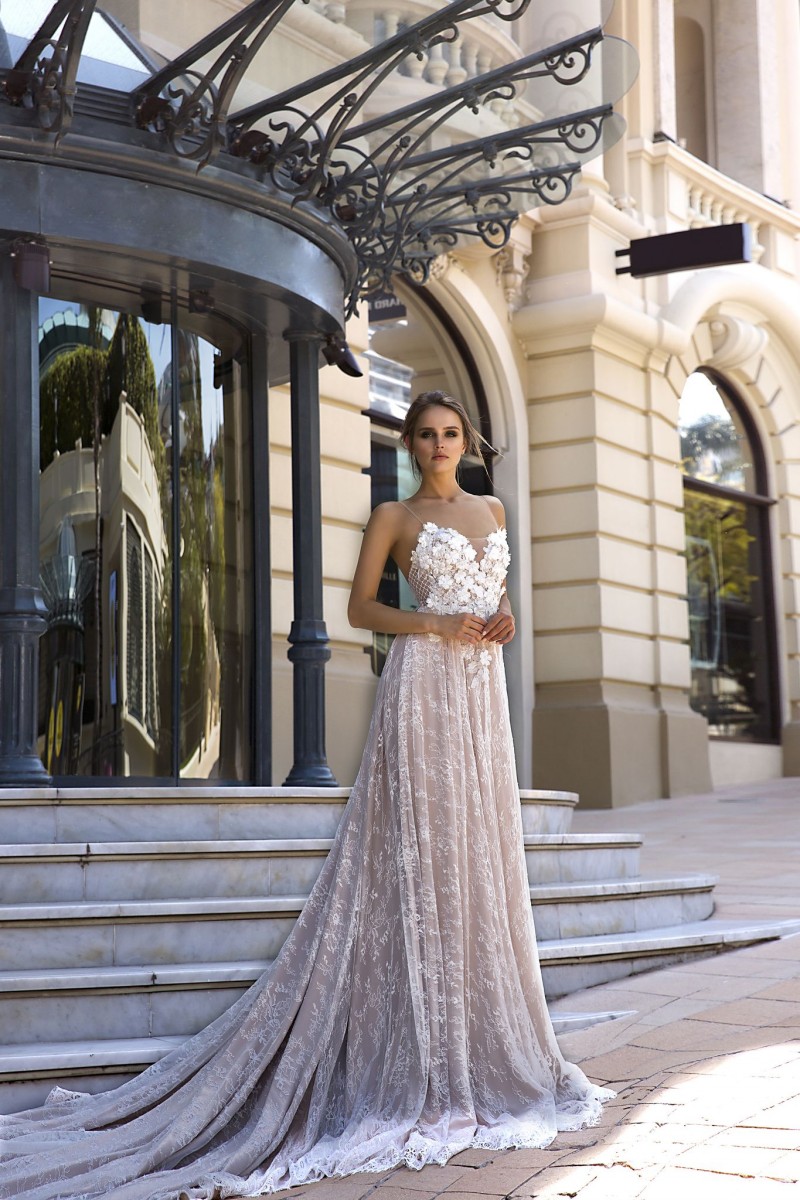 Tina Valerdi 2019 A Line Wedding Dresses Sheer Neck Lace robe de mariée beach Plus size court wedding dress Custom Made