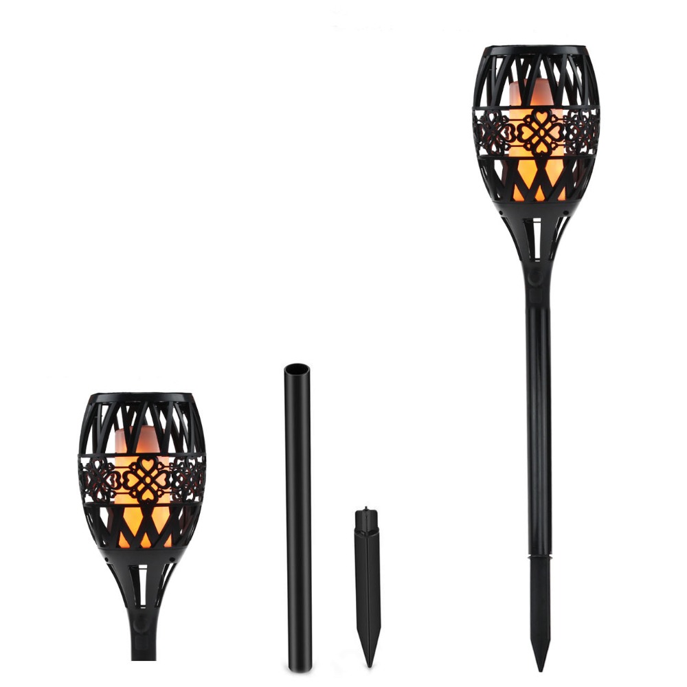 Solar LED Flame Torch Light Waterproof 96LEDs Dancing Flickering Light Control Outdoor Solar LED Fire Lights Garden Decoration