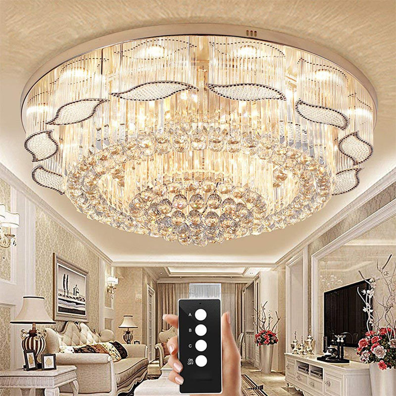 3 brightness K9 crystal light living room lamps ceiling lights S-Gold crystal ceiling lights LED bedroom restaurant lamp with remote control
3 brightness K9 crystal light living room lamps ceiling lights S-Gold crystal ceiling lights LED bedroom restaurant lamp with remote control