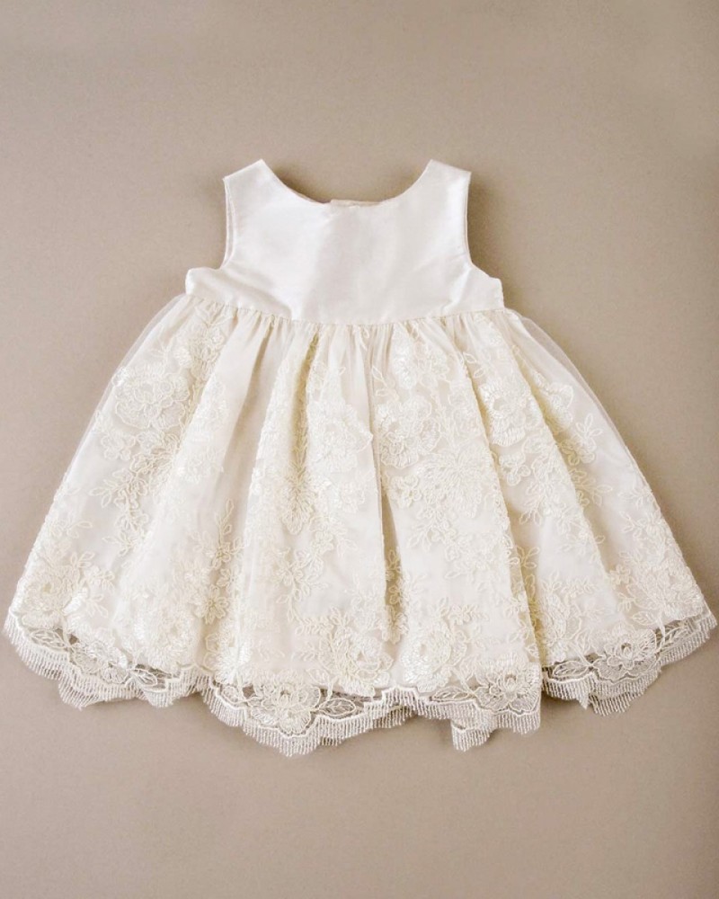 Cute Two Pieces Christening Dresses For Baby Girls Sleeveless Lace Appliques Long Baptism Dress First Communication Gowns(Dress+Jacket)