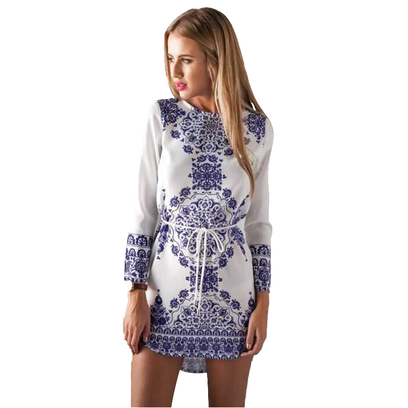 Europe Russia Casual Dresses Vintage Blue White Porcelain Print high quality Chiffon long-sleeve casual Dresses Tie Waist Drawstring dress
Europe Russia Casual Dresses Vintage Blue White Porcelain Print high quality Chiffon long-sleeve casual Dresses Tie Waist Drawstring dress