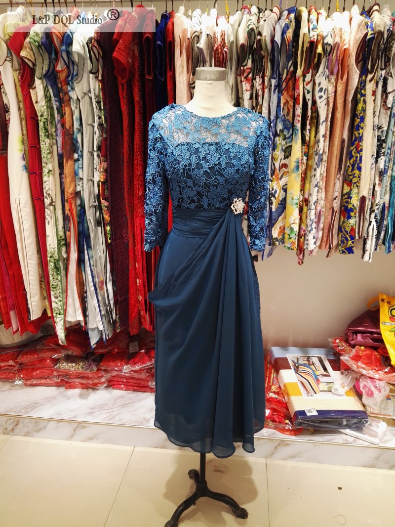 Hunter Green Mother of the Bride Dresses Lace Chiffon Real Pictures Mother's Dresses Tea-Length Mothers Party Gowns Zipper Back Custom Made
Hunter Green Mother of the Bride Dresses Lace Chiffon Real Pictures Mother's Dresses Tea-Length Mothers Party Gowns Zipper Back Custom Made
