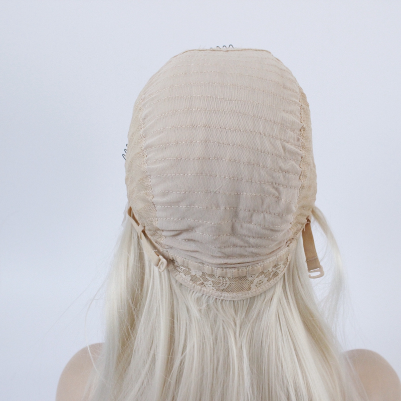 Free shipping Straight Short Blonde Bob wig Middle part Synthetic lace front Wig cosplay heat resistant for Women