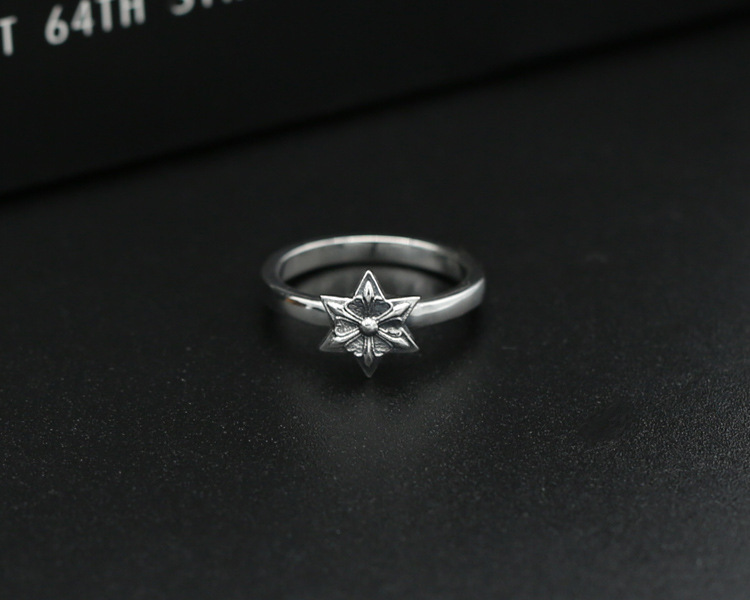 925 sterling silver vintage jewelry antique silver brand American hand-made designer star rings for women