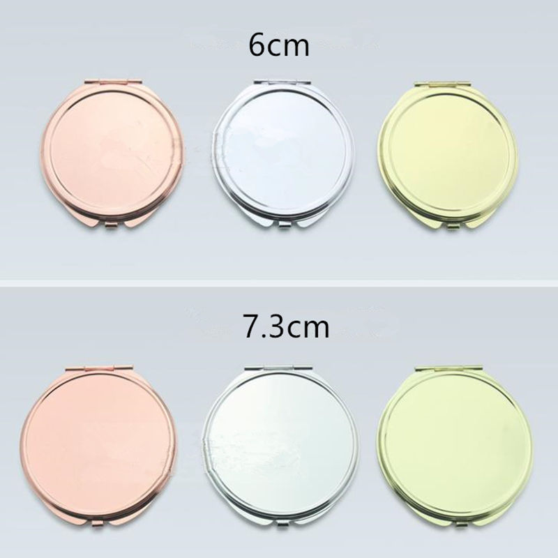 Round Gold/Rose gold Compact Makeup Mirror Pretty Compact Mirror Pretty Ladies Handbag Mirrors fast shipping F1280