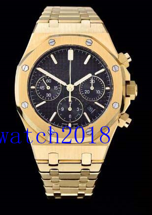 Luxury Watch Best Quality 7750 Movement NEW* OFF SHORE Gold bracelet STAINLESS STEEL Bracelet Black Dial Automatic MAN WATCH Wristwatch