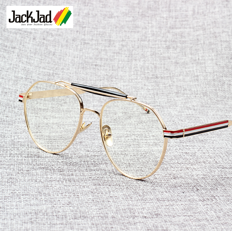 JackJad 2018 New Fashion Vintage Round Style Plain Glasses Brand Design Three Color Stripes Eyewear Frame Oculos De Grau BT117
JackJad 2018 New Fashion Vintage Round Style Plain Glasses Brand Design Three Color Stripes Eyewear Frame Oculos De Grau BT117