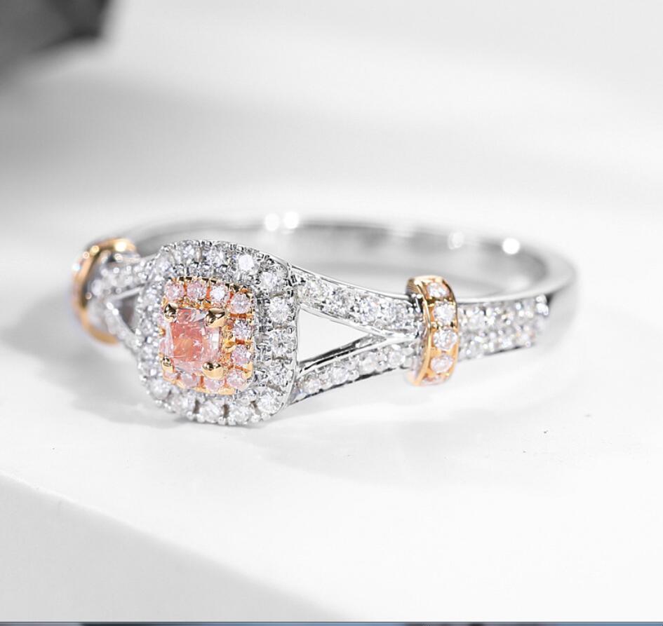 Sterling Sier Pink Sapphire Wedding Ring for Women Free shipping