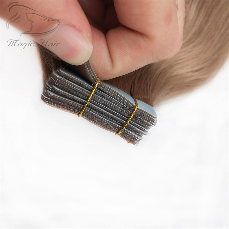 Human Hair Extensions PU Tape Remy Full Head Balayage Color 18/613 Skin Weft Vrigin Hair 50g 20PCS Hair Extensions