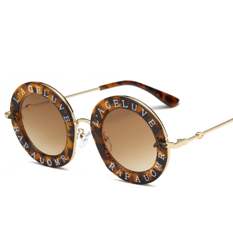 Designer Sunglasses For Women Mens Fashion Little Bee Glasses Letter Pattern Vintage Retro Round Sunglass
