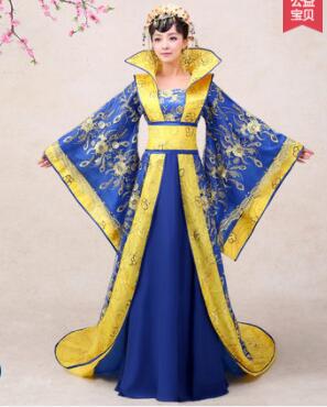 High qualtiy Princess queen royal trailing ancient costume hanfu Dress stage photography Vintage Chinese Style Embroidery Outfit