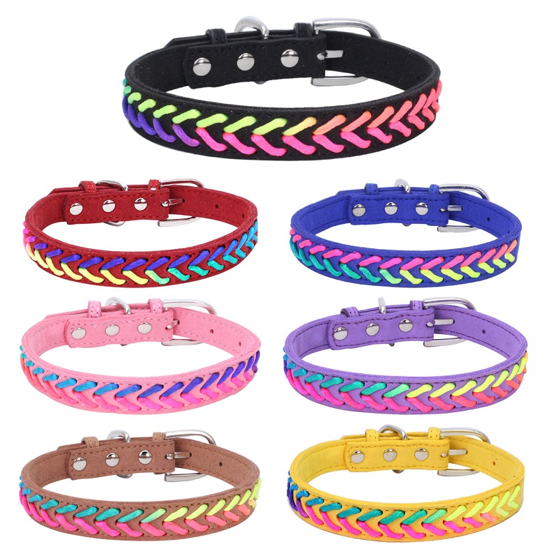 New Colorful Braid Leather Pet Dog Cat Collars Soft Leather Leashes 10 colors Mixed Wholesale Pet Supplies
New Colorful Braid Leather Pet Dog Cat Collars Soft Leather Leashes 10 colors Mixed Wholesale Pet Supplies