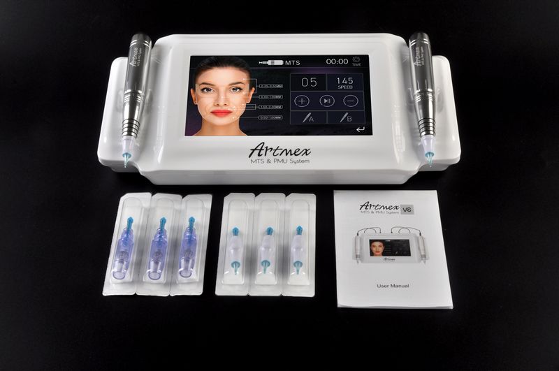 the needle for the Intellegent Artmex V8 Tattoo Permanent Makeup Machine Touch Screen 2 pens PMU