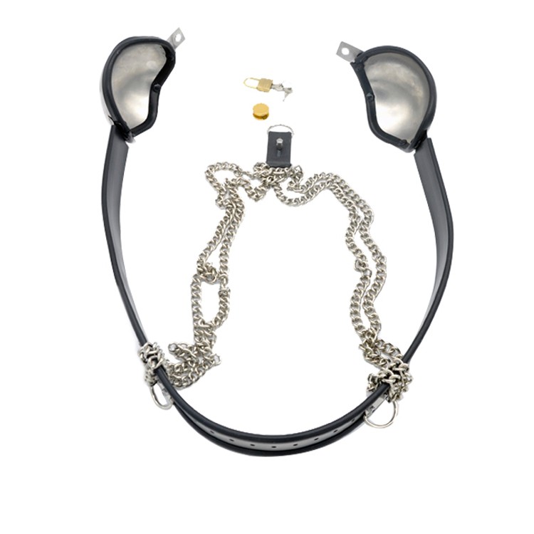 Stainless Steel Adjustable Size Chastity BraBrassiere Chastity Belt Female UnderwearChestBreast Protective Device