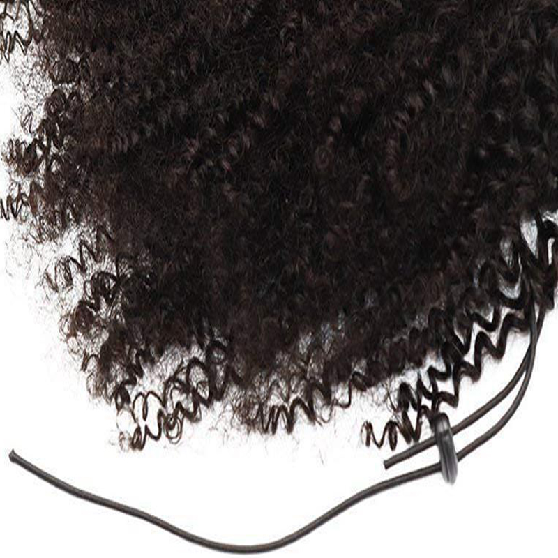 Kinky Curly Hair 1PC 100g Pieces 14-24inch High Fashion Ponytail Remy Human Hair Clip Extensions