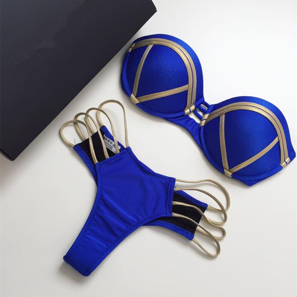 2021 Bikini Set Summer Bule Swimwear Bandage Brazilian Bikini Women Beach Wear Bathing Suit Popular Female Push Up Swimsuit, White;black
2021 Bikini Set Summer Bule Swimwear Bandage Brazilian Bikini Women Beach Wear Bathing Suit Popular Female Push Up Swimsuit, White;black