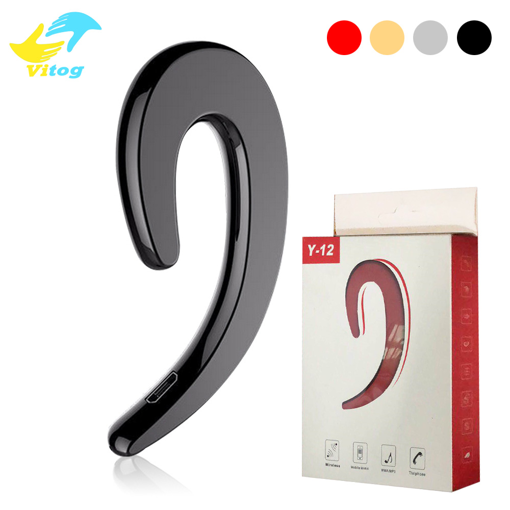 Y-12 Wireless Bluetooth headphones bone conduction earphones Stereo Headset No earplugs Bluetooth Headphone with Mic, Gold
Y-12 Wireless Bluetooth headphones bone conduction earphones Stereo Headset No earplugs Bluetooth Headphone with Mic, Gold