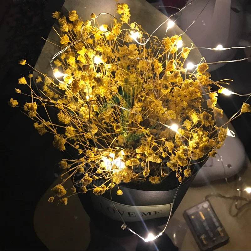 LED Strings 1M 2M 3M Copper Silver Wire Lights Battery Fairy light For Christmas Halloween Home Party Wedding Party Decoration