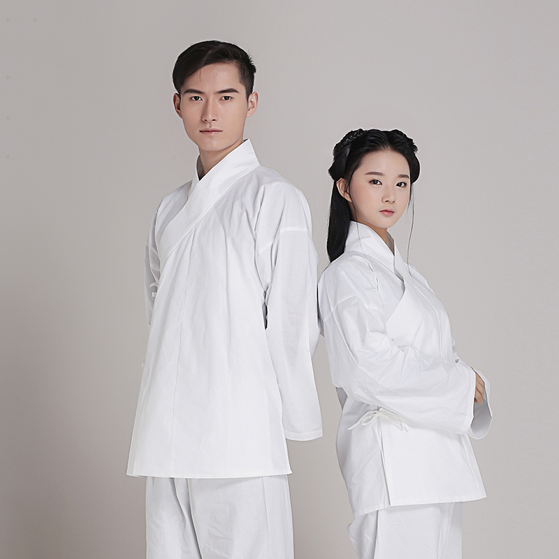 Back to han tang dynasties chinese Ancient daily life pajamas clothing Jacket + Pants original brand cotton Unisex hanfu meditation suits